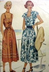 7301 McCalls  1948 SLEEVELESS BOLERO JACKET, STRAPPY SUNDRESS PATTERN 36''B